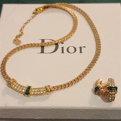 dior necklace and earring set|genuine christian Dior necklace.